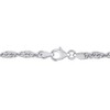 EVERLY JEWELRY |3.7mm Singapore Chain Bracelet in Silver - Multiple Metal Color Options - 2 of 4