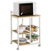 NicBex Mobile Kitchen Island Cart Metal Frame Kitchen Carts on Wheels with Storage, 5 Tier Shelves for Kitchen, White - 2 of 4