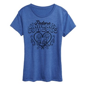 Women's - Instant Message - Jadore Cowboys Short Sleeve Graphic T-Shirt - 1 of 4