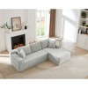 103''Modular Corduroy L-Shaped Sectional Sofa with Deep Seat, No Assembly Required - 3 of 4