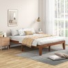 Tangkula 14'' Full Size Wooden Platform Bed Frame w/ Strong Slat Support Brown Cherry - 2 of 4