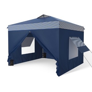 Captiva Designs 10’x10’ Pop-Up Canopy Tent with Sidewalls – Easy Setup, Waterproof, and Ventilated for Outdoor Events and Parties - 1 of 4