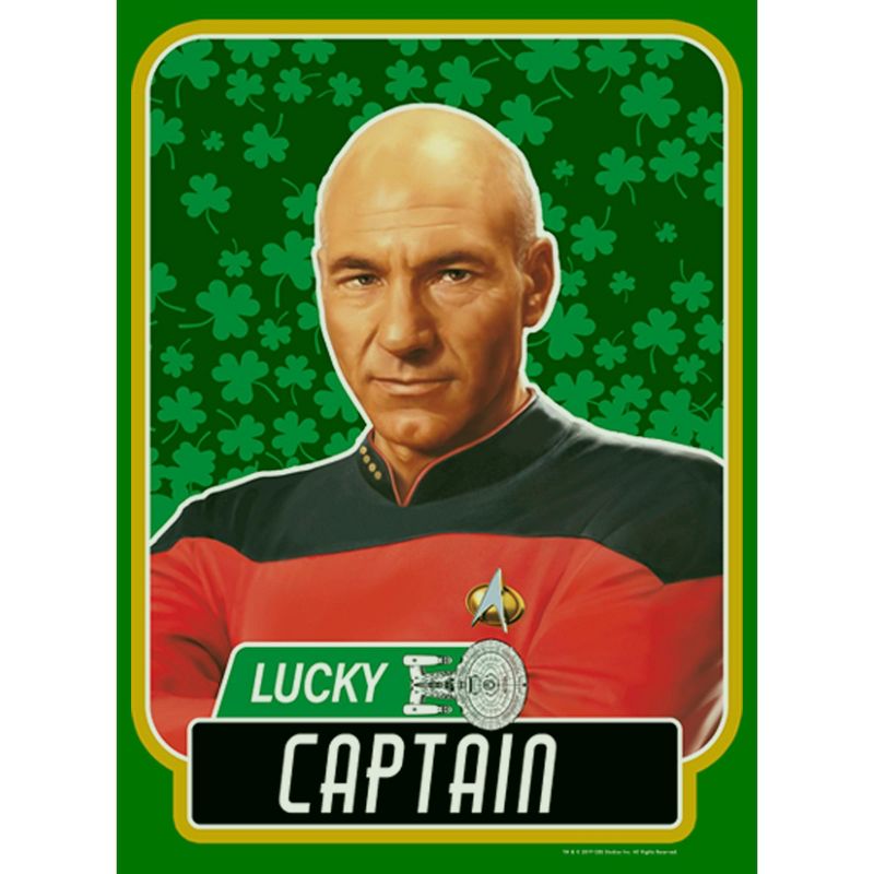 Men's Star Trek: The Next Generation St. Patrick's Day Lucky Captain Picard T-Shirt, 2 of 6