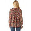 Women's Floral V-neck Top - entro - 3 of 4