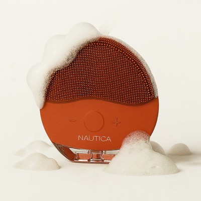 Nautica Skin Care Sonic Facial Cleansing Brush – Waterproof, Silicone, Rechargeable Vibrating Face Scrubber for Men & Women – PC110