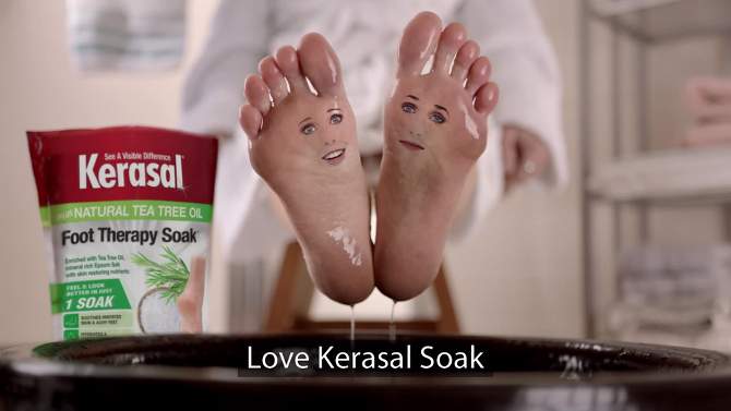 Kerasal Foot Therapy Soak Plus Natural Tea Tree Oil - 32oz, 2 of 9, play video