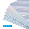 Unique Bargains Metallic Iridescent Mirror Paper Foil Board Reflective Holographic Cardstock 60 Pcs - 4 of 4