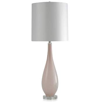 Teardrop Painted Glass Table Lamp with Clear Acrylic Base - StyleCraft