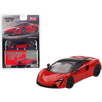 McLaren Artura Vermillion Red with Black Top Limited Edition to 2400 pieces 1/64 Diecast Model Car by True Scale Miniatures