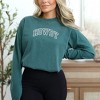 Simply Sage Market Women's Embroidered Howdy Varsity Outline Long Sleeve Garment Dyed Tee - 2 of 3