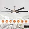 Parrot Uncle 72" Modern Chrome Industrial LED Ceiling Fan with Remote Great Room Ceiling Fans - 2 of 4
