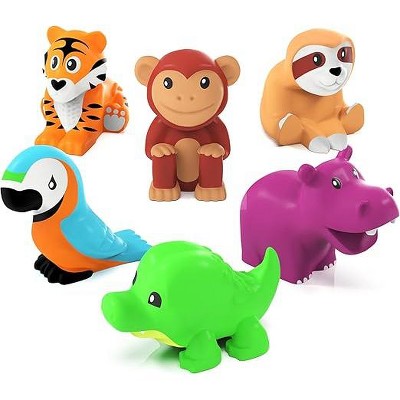 CityFurn Mold Free Bath Toys, 6 Pack Rainforest