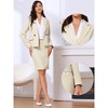 INSPIRE CHIC Women's 2 Pieces Business Long Sleeve Notched Lapel Double Breast with Pockets and Formal Skirt Suit - 2 of 4
