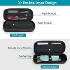 Fmeida Pen Pencil Case, 2-Layer EVA Zipper Pencil Box Pouch Large Capacity Stationery Storage Organizer for School Office Supplies Black - 2 of 4
