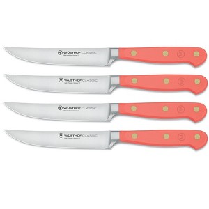 Wusthof Classic 4 Piece Steak Knife Set, Coral Peach - 1 of 3