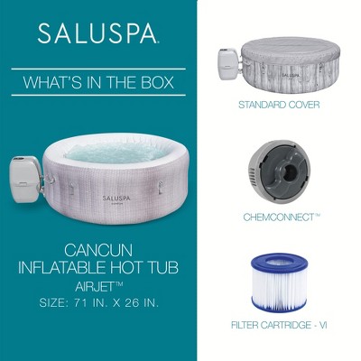 Bestway SaluSpa Cancun Round Inflatable Hot Tub with 120 Jets