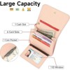Clotth Womens Wallet RFID Blocking Slim Wallet for Women - Floral Vegan Leather Card Holder w/ 6 Slots, ID Window & Keychain - 3 of 4