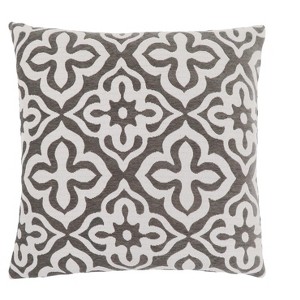 Vynxaria 18" Square Decorative Throw Pillow - Hypoallergenic Polyester, Modern Design - 1 of 4