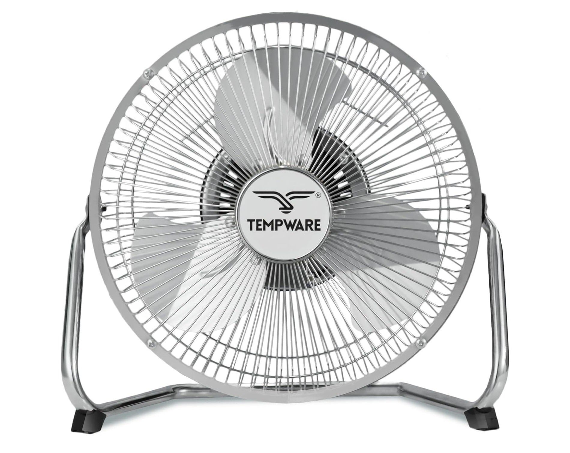 9 inch Floor Fan, 3-Speed Portable Metal Fan with Adjustable Tilt, Small Cradle Floor Fan for Home Workshop
