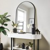 SpassWay Arch Metal Bathroom/Vanity Mirror Decorative Wall Mirror for Living Room Bathroom Bedroom Entryway Black/Gold/Silver - 3 of 4