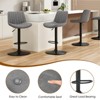 Bencmate Dining Chairs Bar Stools Set of 2, Swivel Adjustable Bar Stools, Industrial Bar Height Stools with Back Support, Gray, 17.3"*17.3"*34" - 3 of 4