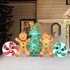 Occasions Airflowz Inflatable Gingerbread Couple Scene, 4 ft Tall, Multicolored - 2 of 2
