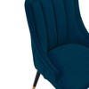 Set of 2 Eda Modern Velvet Upholstered Dining Chairs Midnight Blue - Manhattan Comfort - 4 of 4