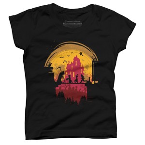 Girl's Design By Humans Trck or Treat By designpro44 T-Shirt - 1 of 3