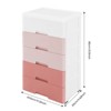 YIYIBYUS Plastic Drawers Dresser, Storage Cabinet Tall Dresser Organizer - 3 of 4