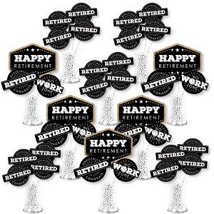 Big Dot of Happiness Happy Retirement - Retirement Party Centerpiece Sticks - Showstopper Table Toppers - 35 Pieces - 1 of 4