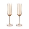 Twine Tulip Champagne Flutes, Gold Amber Tinted - 4 of 4