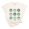 S.W.Smiley St. Patrick's Smiley Chart - Women's Garment Dyed Graphic T-Shirt - 2 of 4