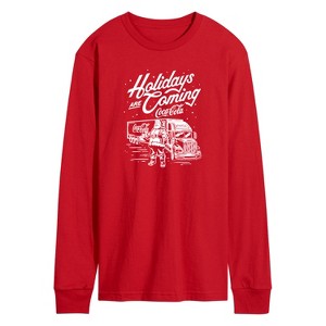 Men's - Coca Cola - Holidays are Coming Truck Long Sleeve Graphic T-Shirt - 1 of 3