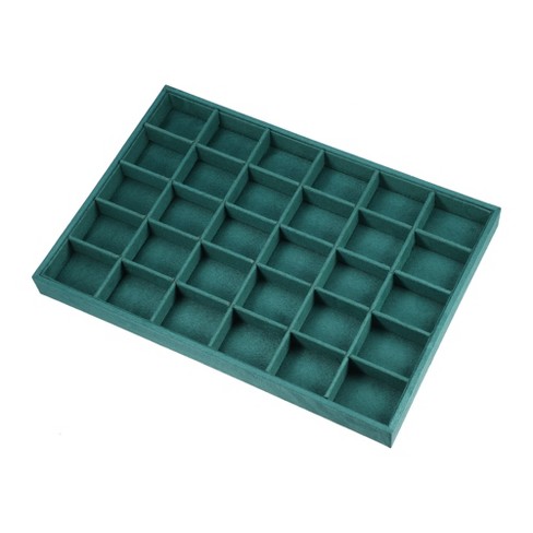 Unique Bargains 30 Grid Jewelry Tray Stackable Tray Showcase For