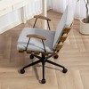 DYHOME Modern 360 Swivel Office Chair, Solid Wood Task Chair with Adjustable Height and Bent Wood - 2 of 4