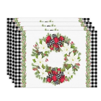 Laural Home Christmas Trimmings Set of 4  13" x 19"Placemats