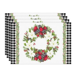 Laural Home Christmas Trimmings Set of 4  13" x 19"Placemats - 1 of 1