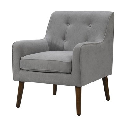 NicBex Woven Accent Chair,Upholstered Living Room Chairs with Tufted Back and Wooden Legs,Mid-Century Armchair,Accent Chairs for Living Room
