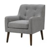 CAVINAS Woven Accent Chair with Tufted Back and Wooden Legs,Mid-Century Upholstered Living Room Chairs,Reading Chairs for Living Room - 2 of 4