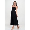 Slickblue Women’s Maxi Dress, Smocked Bodice, Ruffle Accents, Adjustable Spaghetti Straps with Tie, Black, Size S-L - 4 of 4