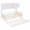 KIGFTSOD Wooden Daybed With Twin Size Trundle, and All-in-One Cabinet and Shelf - 4 of 4