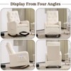 Rocking Chair Nursery, Modern Glider Chair with High Back, Recliner Armchair with Wood Legs and Side Pocket, Nursery Rocking Accent Chair - 3 of 4