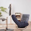 Japanese Style Adjustable Floor Recliner Chair with 360° Swivel Base, Foldable Lazy Tatami Chair with 14-Position Headrest & 3-Level Backrest - 2 of 4