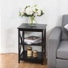 Costway 3-Tier Nightstand End Table Storage Display Shelf Living Room Furniture Black - 4 of 4