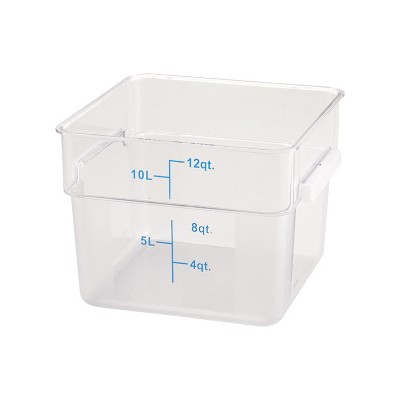 Rubbermaid 12 Qt. Clear Square Polycarbonate Food Storage Container