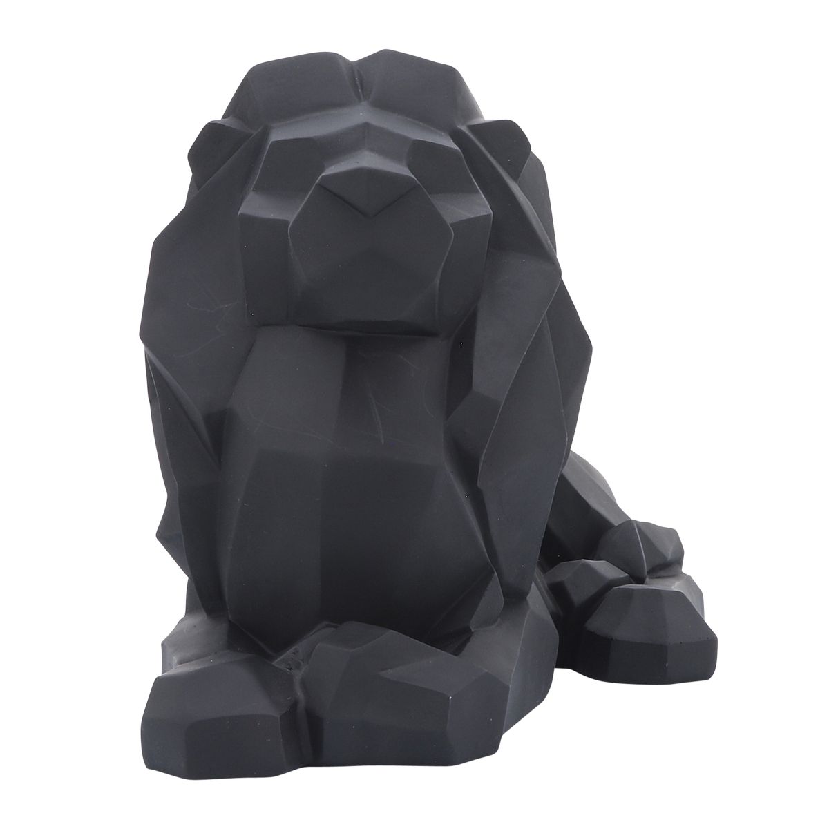 Modern Geometric Lion Figurine - Bold Resin Polyresin Sculpture - Sleek Abstract Animal Statue for Home, Office, Living Room & Desk Decor - 8" - thumbnail 9