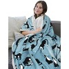 Tirrinia Wonder Cat Printed Throw Plush Cute Blanket Throw Size 50" x 60" Bedding Fleece Reversible Blanket, Super Soft Comfy Warm Fuzzy TV Blanket - 2 of 4