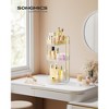 3-Tier Rotating Makeup Organizer, Round Skincare Lazy Susan with Adjustable Shelves, Transparent Countertop Storage - 2 of 4