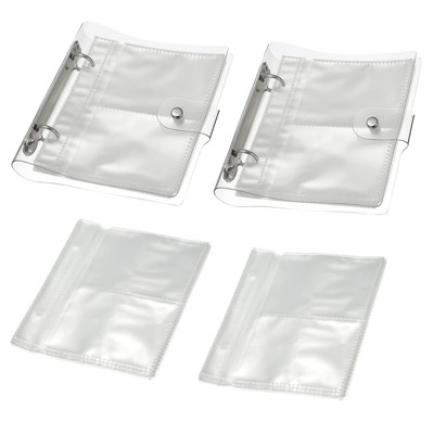 Unique Bargains PU Material Loose-Leaf Waterproof Double-Sided Refillable Photo Album 2 Pcs