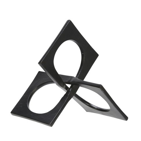 Sagebrook Home Metal Sculpture Decor - Linked Square Design - Abstract Style Design for Decorative Table - image 1 of 4